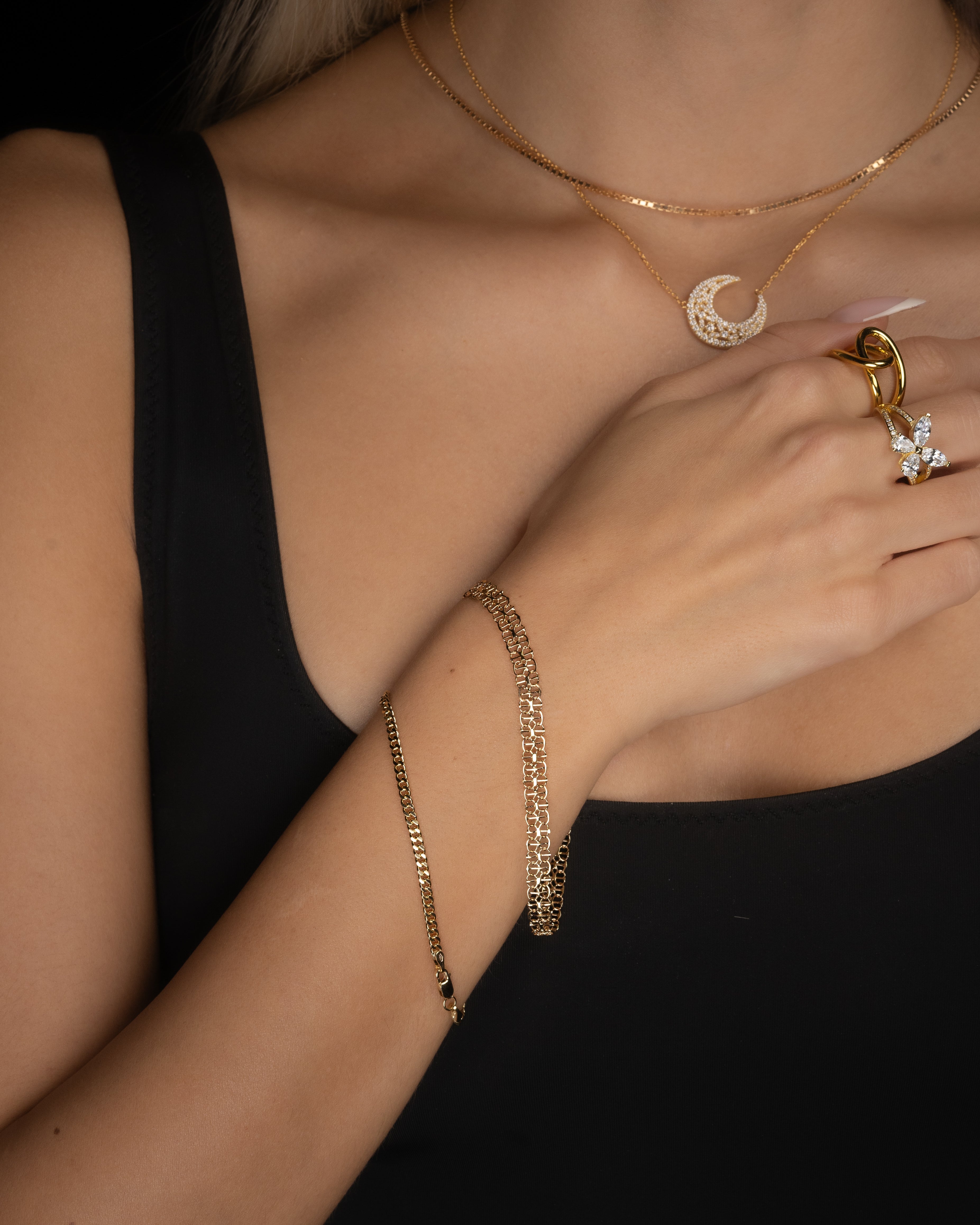 Pansarlänk Armband Lady 2.5mm - 18K Guld - Kejsar