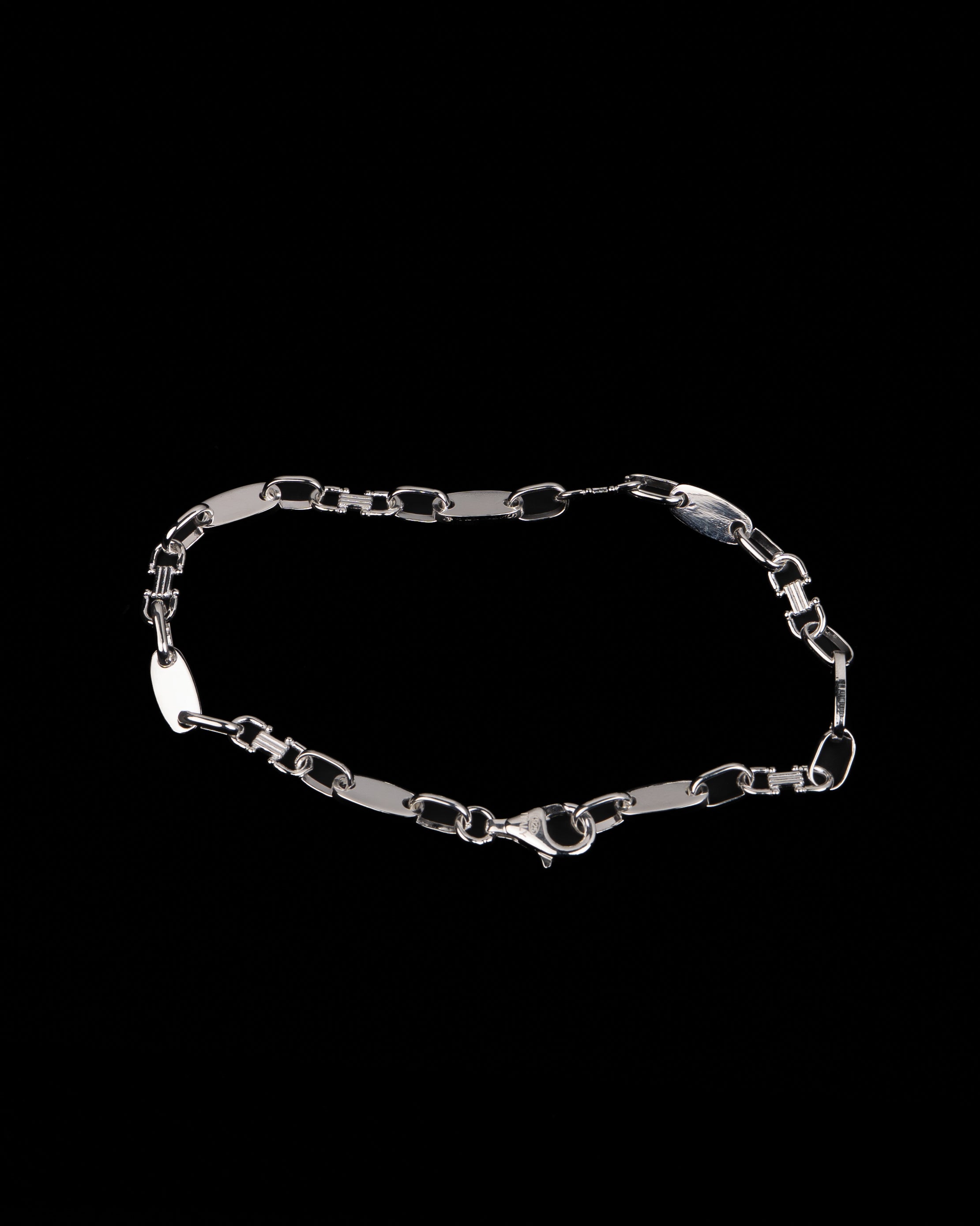 Plattenkette Armband 4mm - 925 Silver - Kejsar