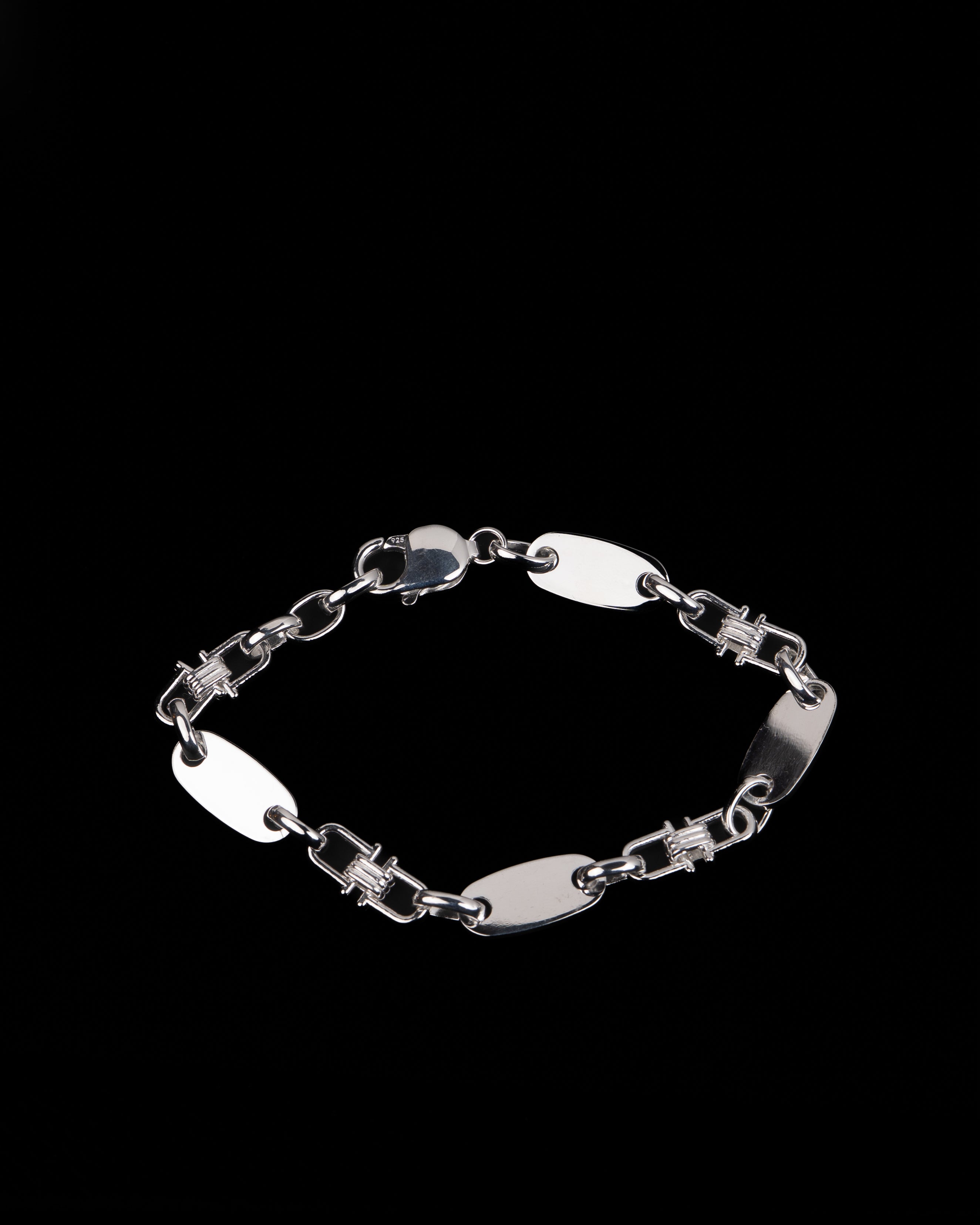 Plattenkette Armband 8mm - 925 Silver
